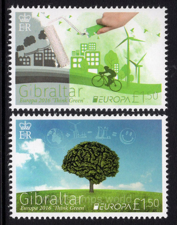 Gibraltar. 2016 Europa. Think Green. MNH