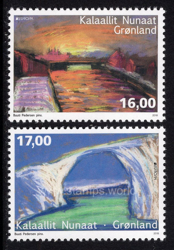Greenland. 2018 Europa. Bridges. MNH
