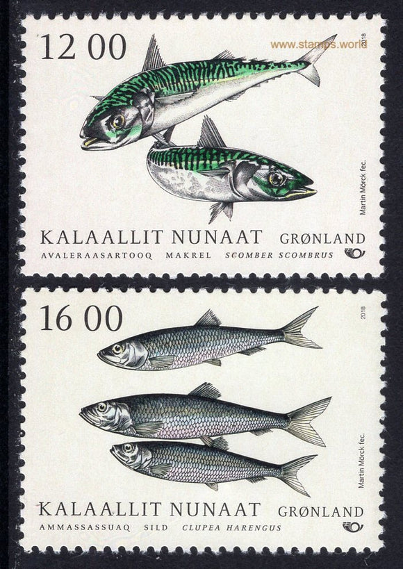 Greenland. 2018 Fish in Nordic Waters. MNH
