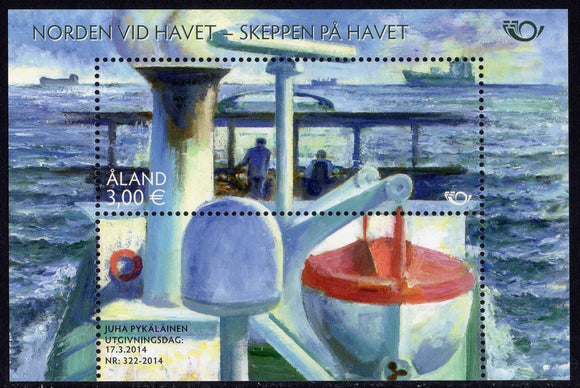 Aland. 2014 Nordic. Ships at sea. MNH