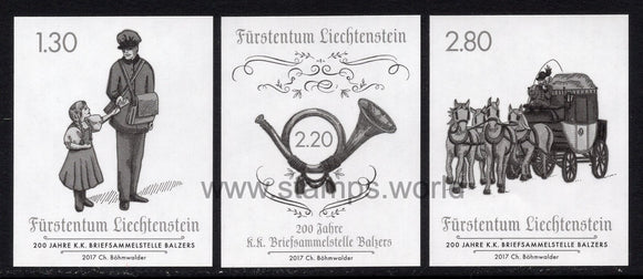 Liechtenstein. 2017 200th Anniversary of the K.K.Briefsammelstelle Balzers. Black print. MNH