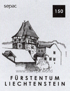 Liechtenstein. 2019 SEPAC. Old Residential Buildings. Black print. MNH