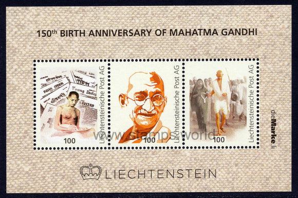 Liechtenstein. 2019 Mahatma Gandhi. MNH