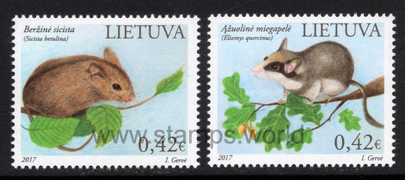 Lithuania. 2017 The Red Book of Lithuania. Rodents. MNH