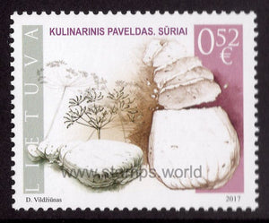 Lithuania. 2017 Gastronomic Heritage. Cheeses. MNH
