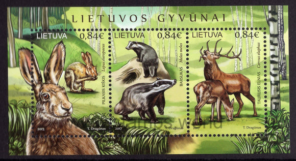 Lithuania. 2017 Lithuanian Animals. MNH