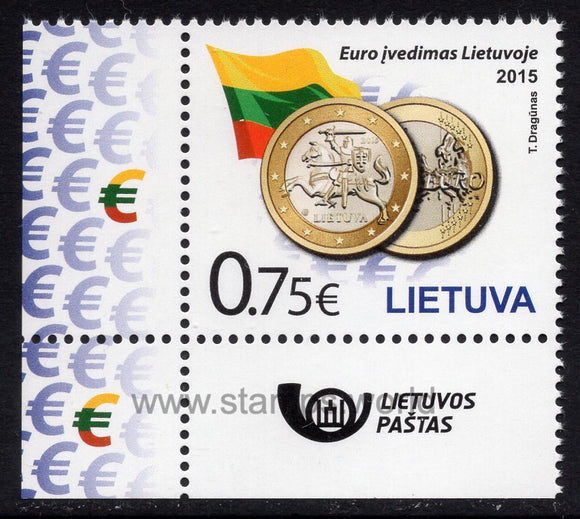 Lithuania. 2015 Euro Introduction to Lithuania. MNH