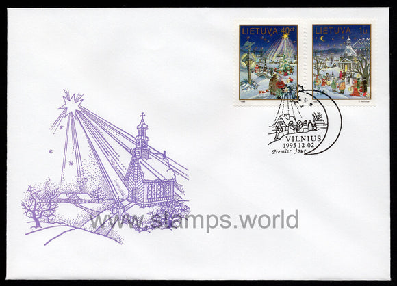 Lithuania. 1995 Christmas and New Year. FDC