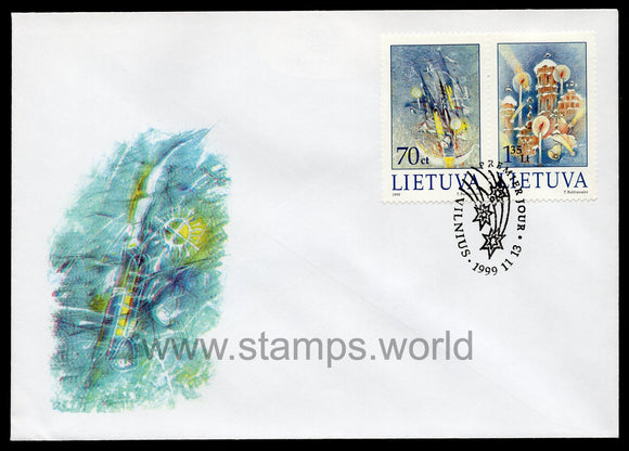 Lithuania. 1999 Christmas and New Year. FDC