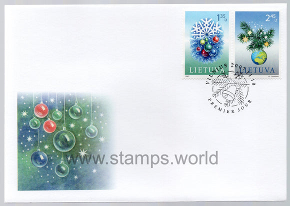 Lithuania. 2007 Christmas and New Year. FDC