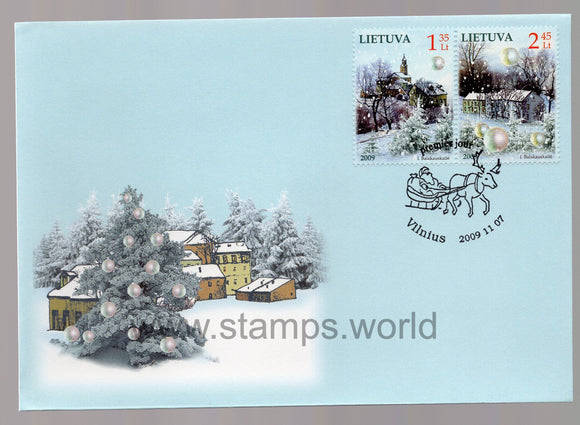 Lithuania. 2009 Christmas and New Year. FDC