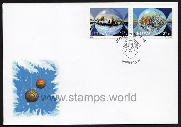 Lithuania. 2010 Christmas and New Year. FDC