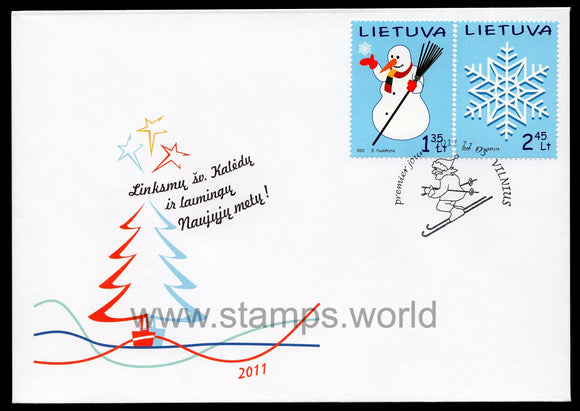 Lithuania. 2011 Christmas and New Year. FDC