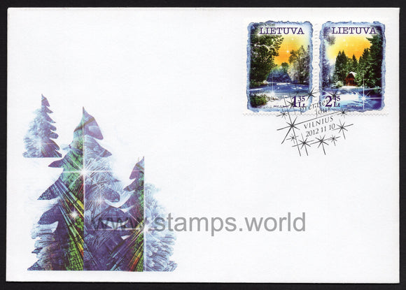 Lithuania. 2012 Christmas and New Year. FDC