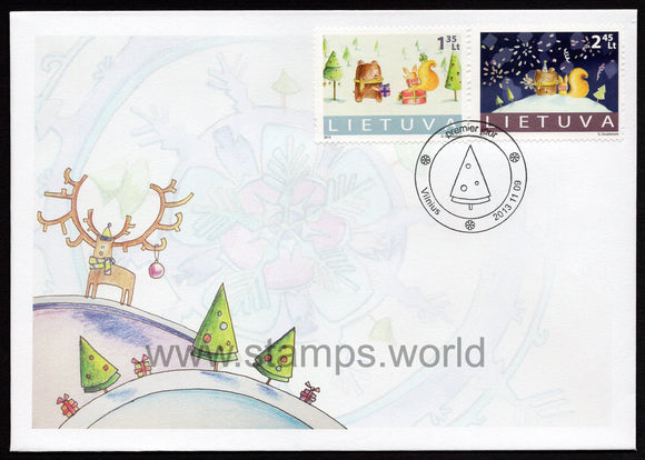 Lithuania. 2013 Christmas and New Year. FDC