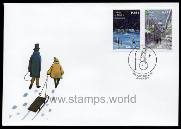 Lithuania. 2016 Christmas and New Year. FDC