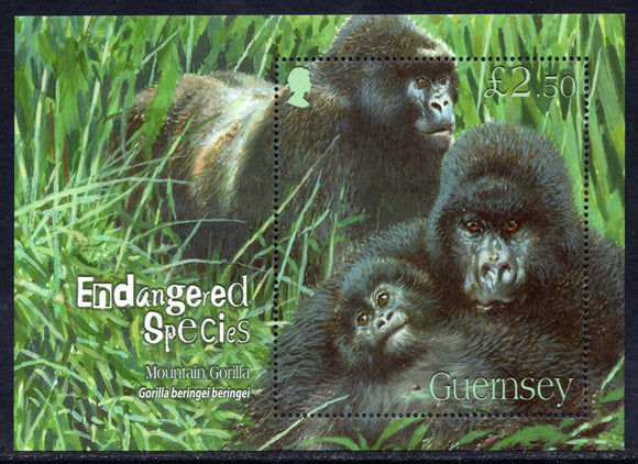 Guernsey. 2007 Endangered Species: Mountain Gorilla. MNH