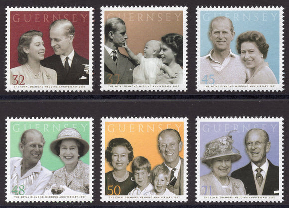 Guernsey. 2007 Royal Diamond Wedding. MNH