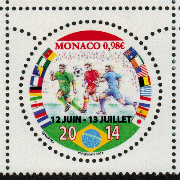 Monaco. 2014 FIFA World Cup. Brazil 2014. MNH