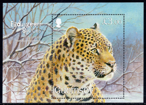 Guernsey. 2009 Endangered Species: Amur Leopard. MNH