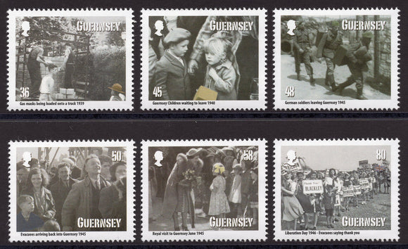 Guernsey. 2010 70th Anniversary of Guernsey Evacuees. MNH