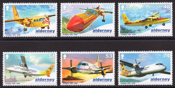 Alderney. 2008 40th Anniversary of Aurigny. MNH