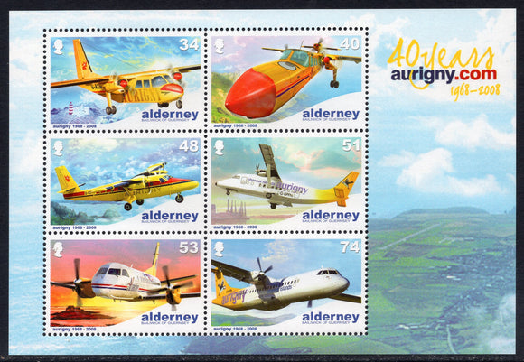 Alderney. 2008 40th Anniversary of Aurigny. MNH