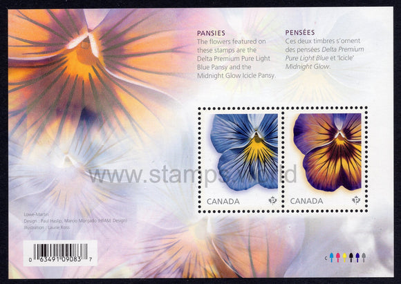 Canada. 2015 Pansies. MNH