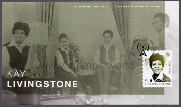Canada. 2018 Black History. Kay Livingstone. FDC