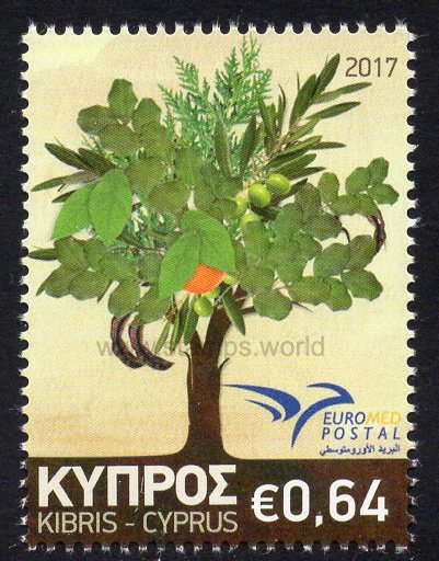 Cyprus. 2017 Euromed. Trees of the Mediterranean. MNH
