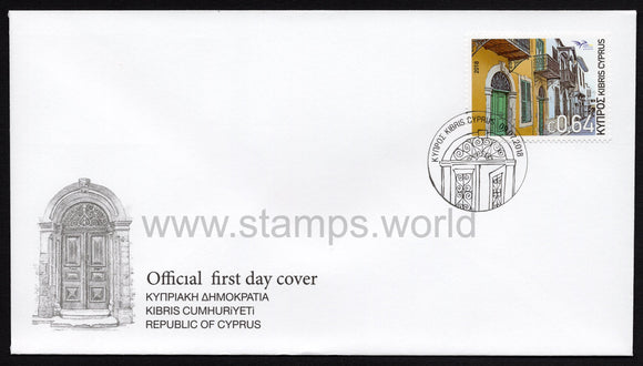 Cyprus. 2018 Euromed. Houses of the Mediterranean. FDC