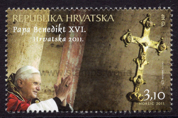 Croatia. 2011 Visit of the Holy Father Benedict XVI to Croatia. MNH