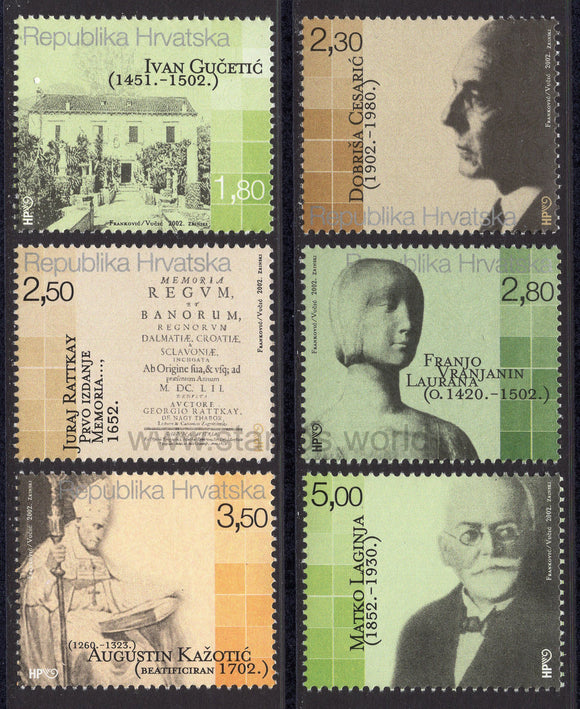 Croatia. 2002 Famous Croatians. MNH