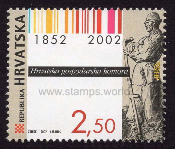 Croatia. 2002 150th Anniversary of the Croatian Chamber of Economy. MNH