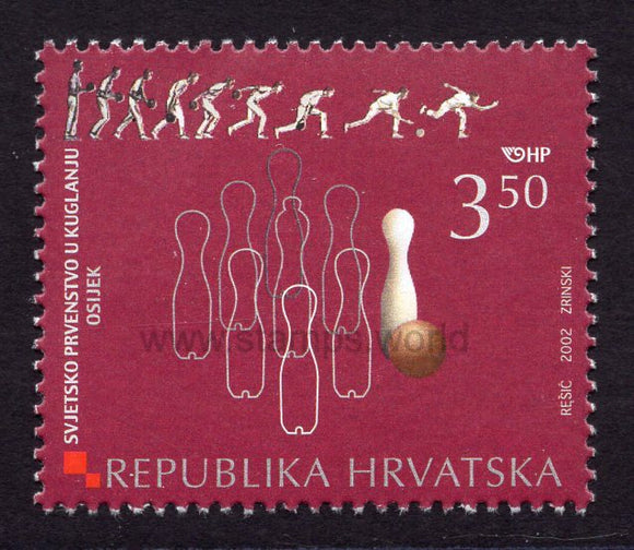 Croatia. 2002 World Bowling Championship. Osijek. MNH
