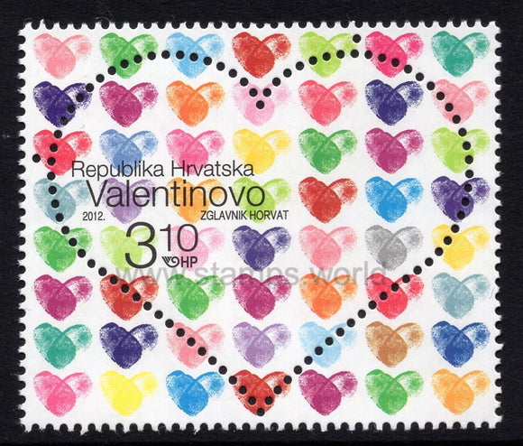 Croatia. 2012 Valentine's Day. MNH