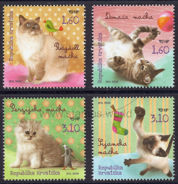 Croatia. 2012 Children's World. Cats. MNH