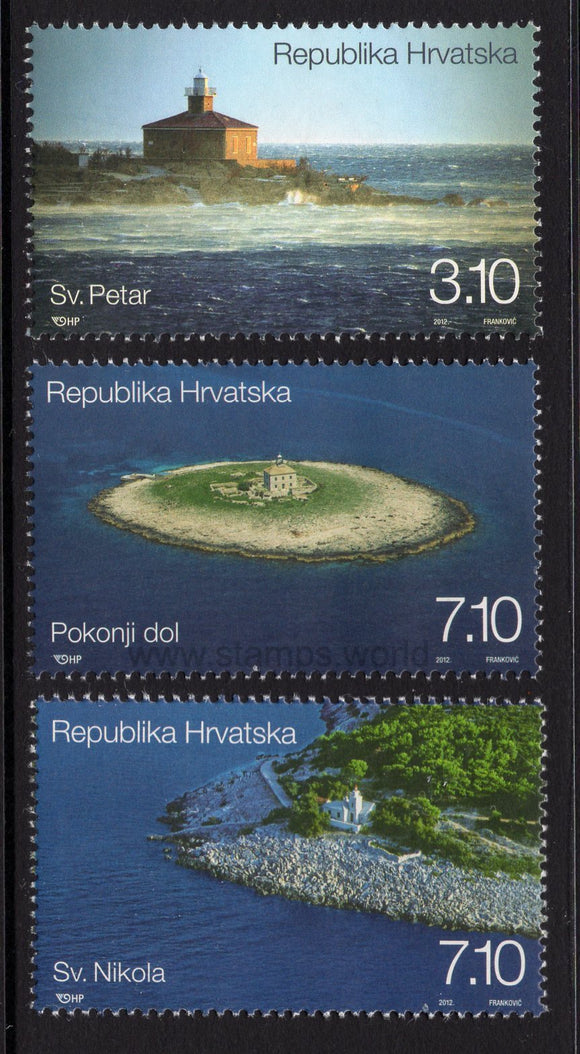 Croatia. 2012 Lighthouses. MNH
