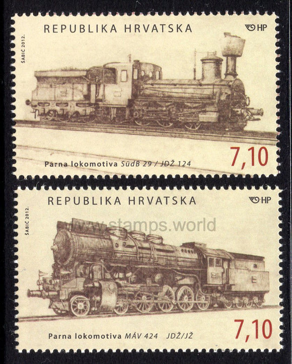 Croatia. 2012 Locomotives. MNH