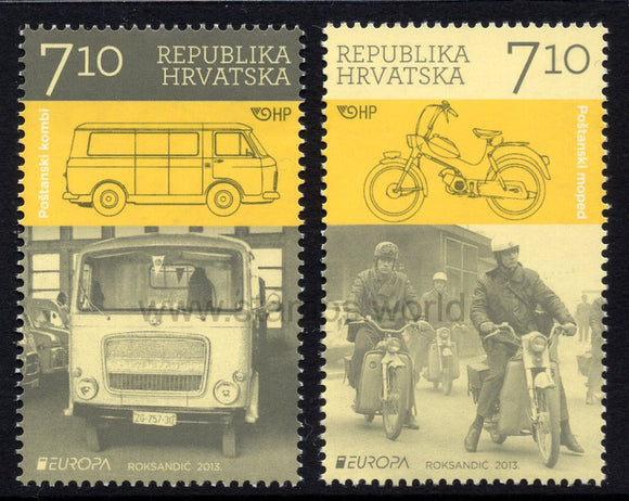 Croatia. 2013 Europa. Postal Vehicles. MNH