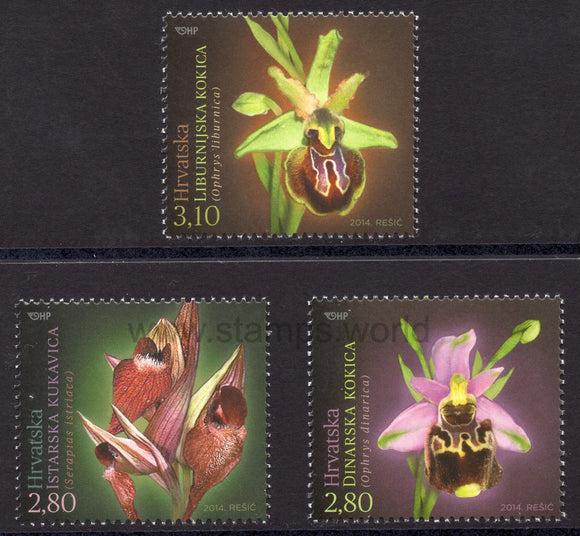 Croatia. 2014 Croatian Flora. Endem Orchids. MNH