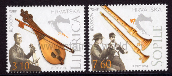 Croatia. 2014 Europa. Folk Instruments. MNH