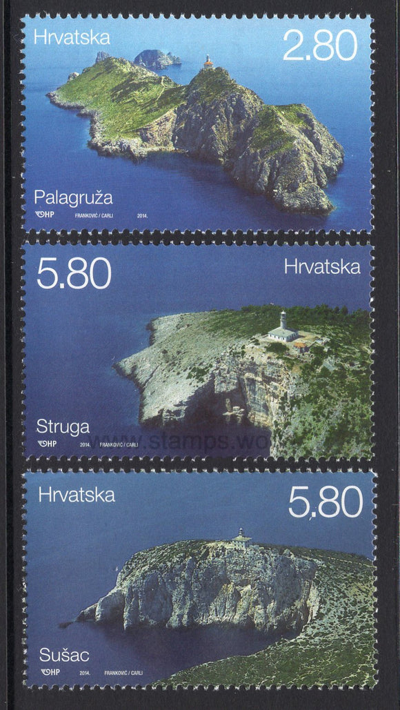 Croatia. 2014 Lighthouses. MNH