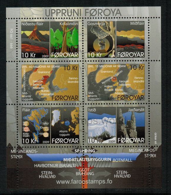 Faroe Islands. 2009 The origin of the Faroes. MNH