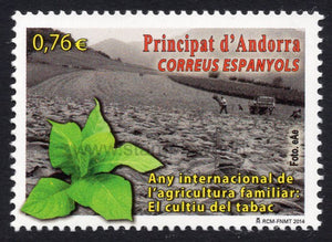 Andorra Spanish. 2014 International Year of family farming. Tobacco cultivation. MNH