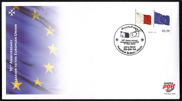 Malta. 2014 10th Anniversary Accession of European Union. FDC