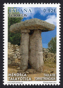Spain. 2014 Ancient Cultures. Monument in Menorca. MNH