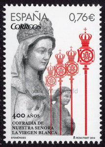 Spain. 2014 400th Anniversary of the Brotherhood of Nuestra Senora de la Virgen Blanca in Vitoria-Gasteiz. MNH