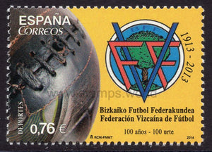 Spain. 2014 100th Anniversary of Biscay Football Federation. MNH