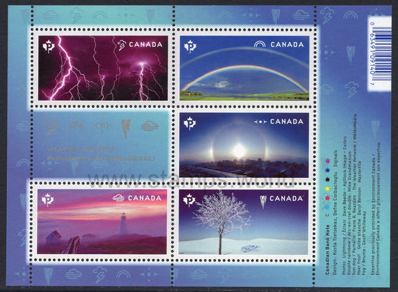 Canada. 2015 Weather Wonders. MNH
